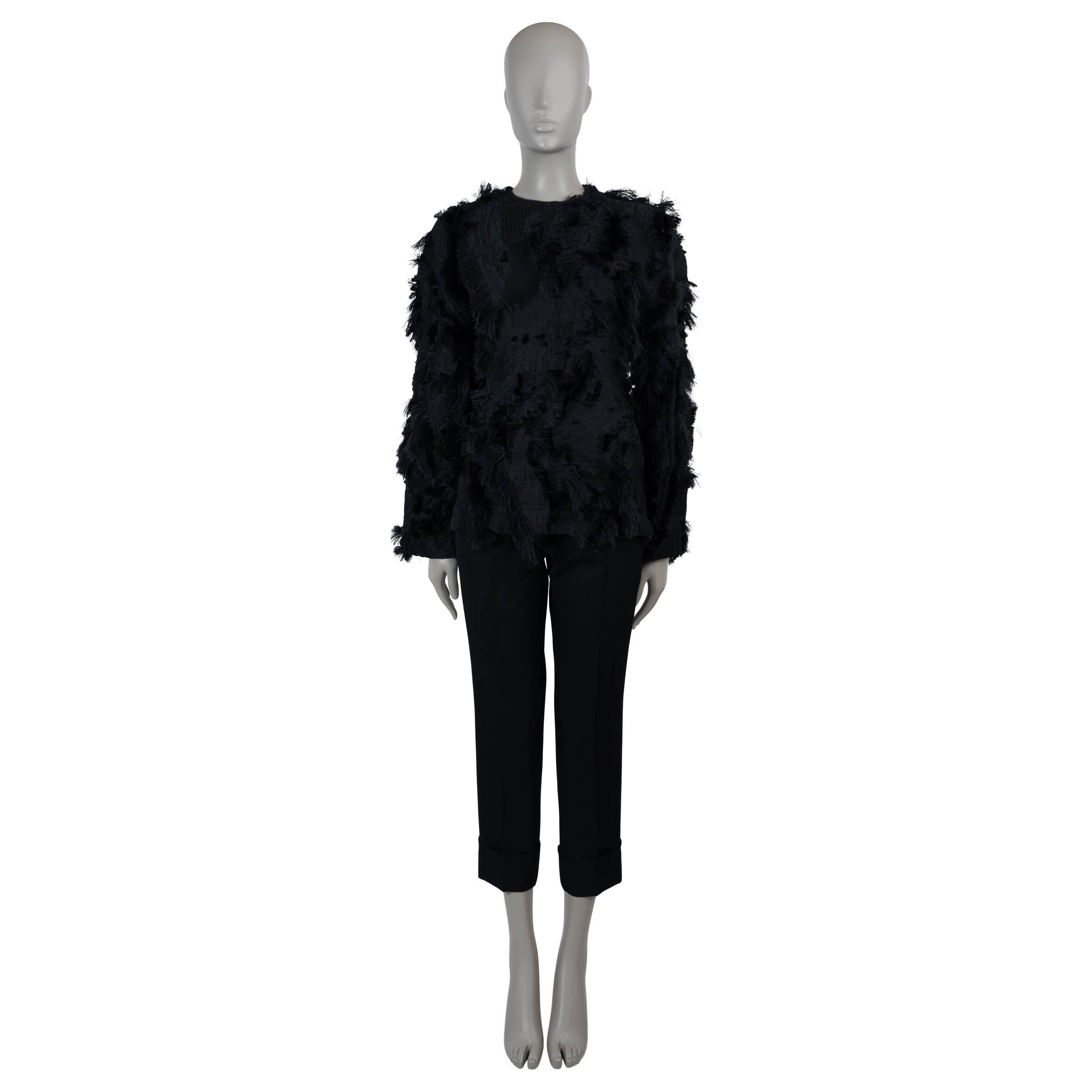Bottega Veneta nero 2024 FIL COUPE FRINGE TOP Camicia 34 XS In condizioni ottime in vendita a Zürich, CH