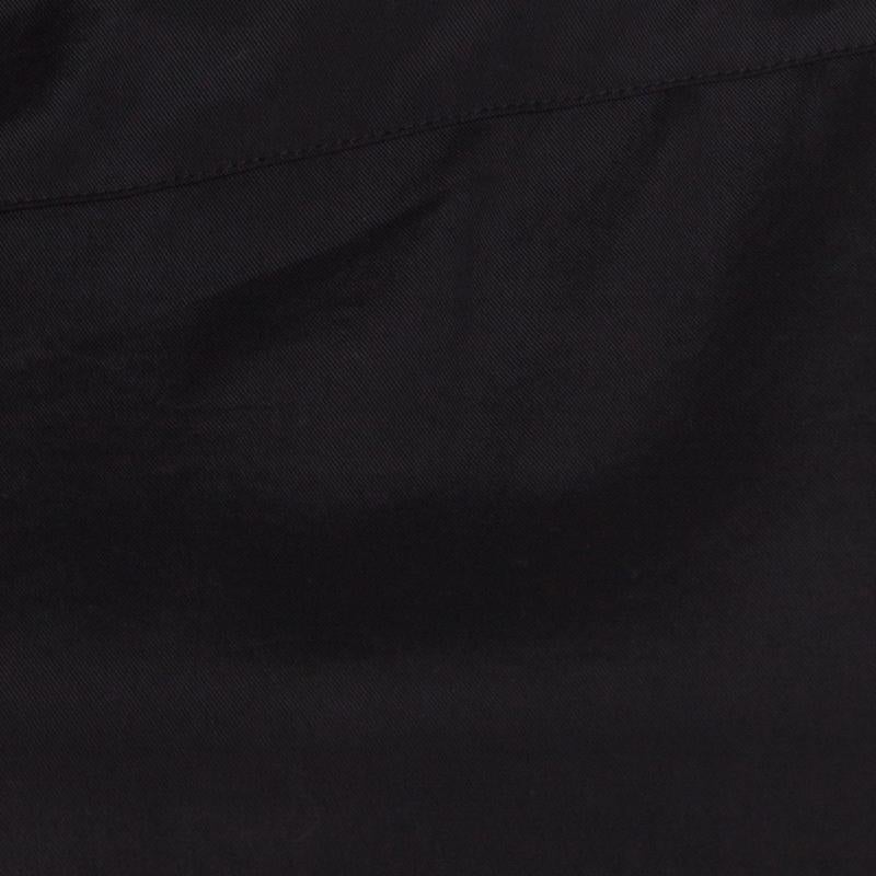 Bottega Veneta Black Asymmetric Ruffle Draped Sleeveless Shift Dress S For Sale 2