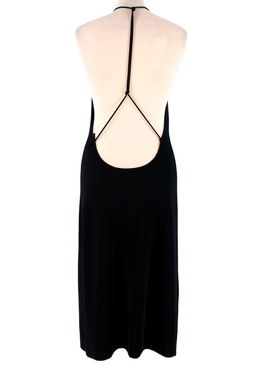 Bottega Veneta Black Backless Halterneck Jersey Dress - US 0 In Excellent Condition For Sale In London, GB