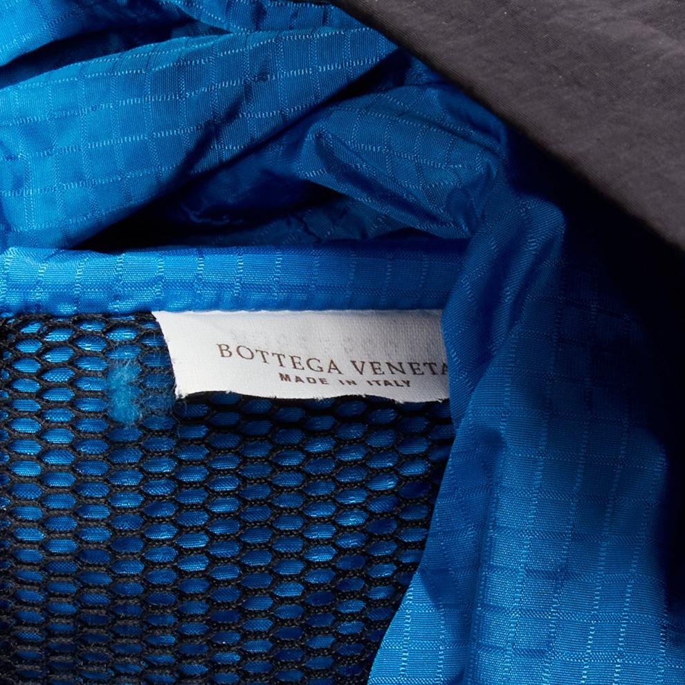 BOTTEGA VENETA black blue technical nylon small fold top backpack bag 5