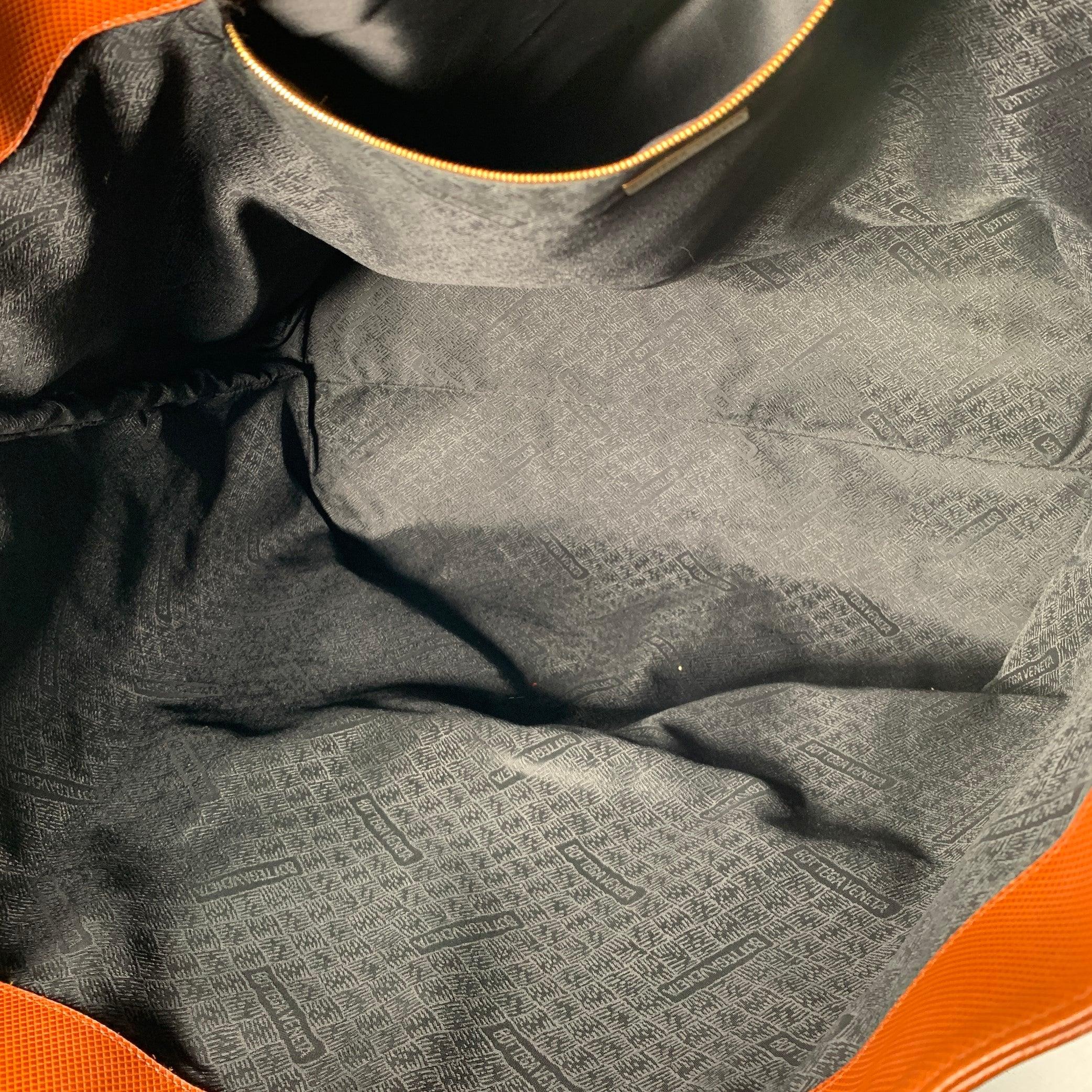 BOTTEGA VENETA Black Brown Coated Canvas Tote Handbag For Sale 2