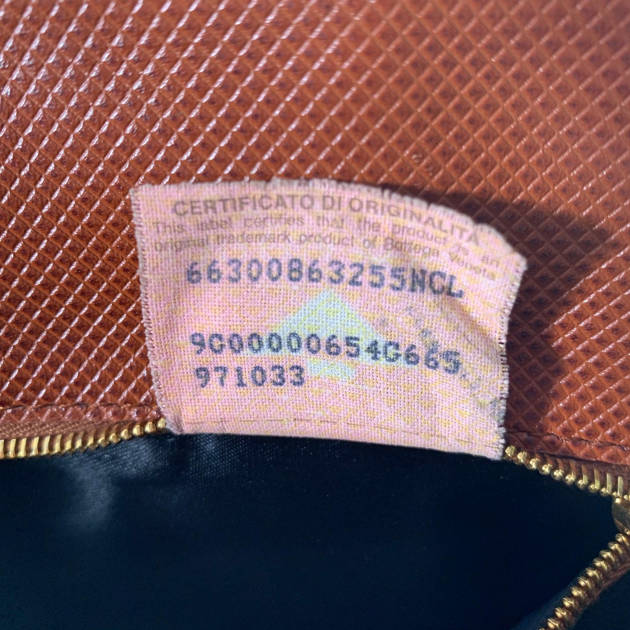 BOTTEGA VENETA Black Brown Coated Canvas Tote Handbag For Sale 3
