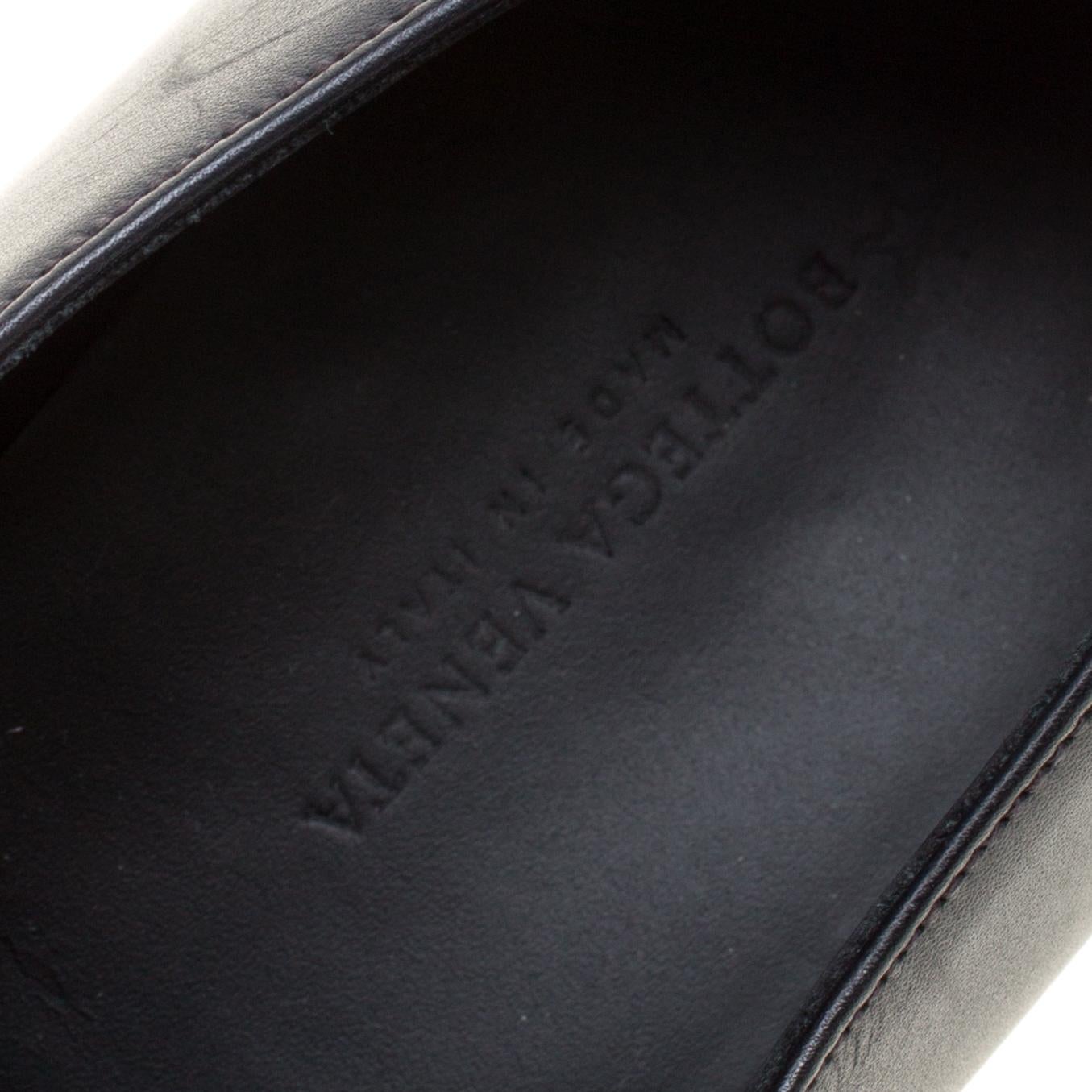Bottega Veneta Black/Brown Leather Oxfords Size 42 4