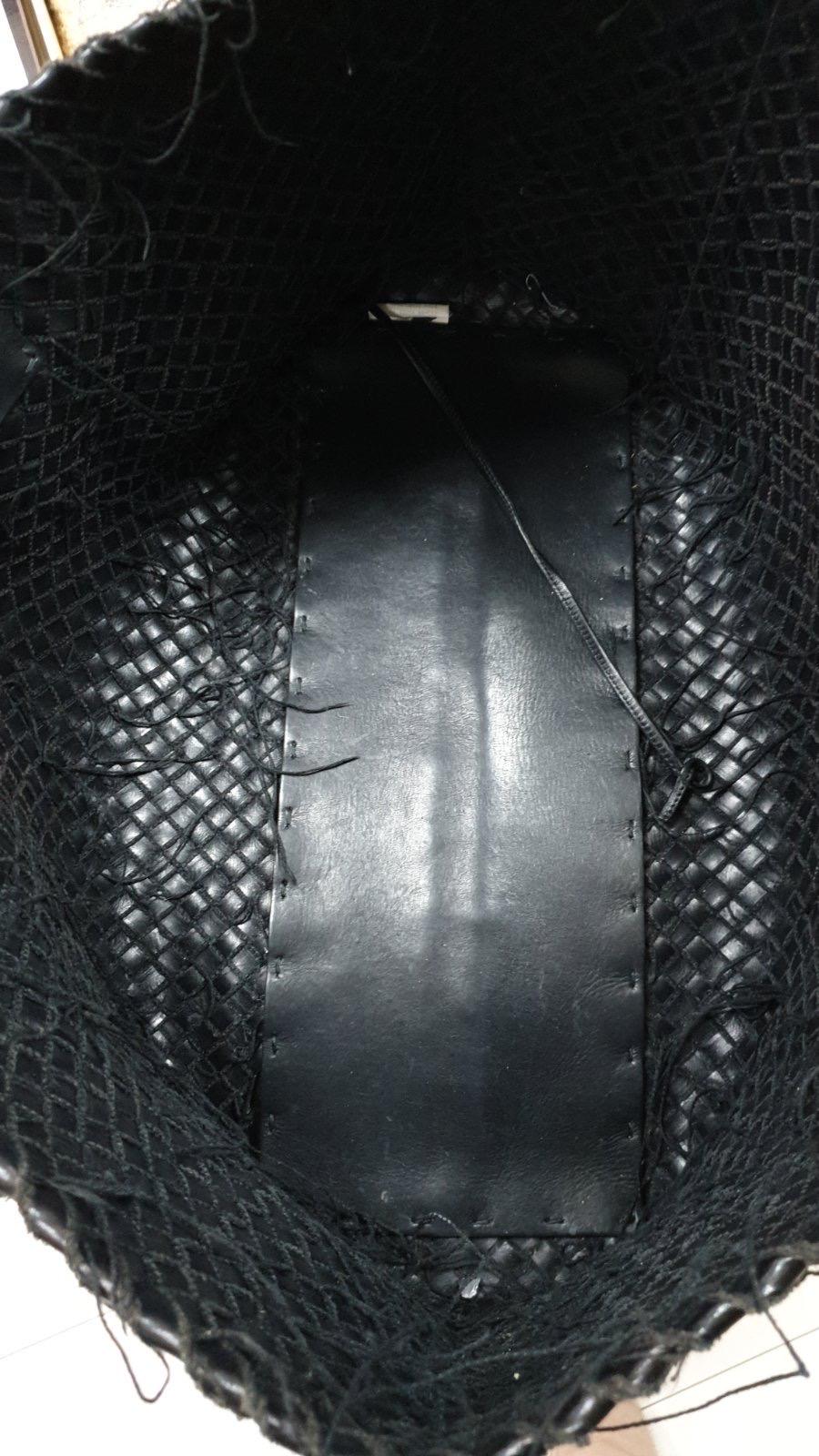 Bottega Veneta Black Cabat Limited Edition Fringe Net Intrecciato Nappa Me Tote 5