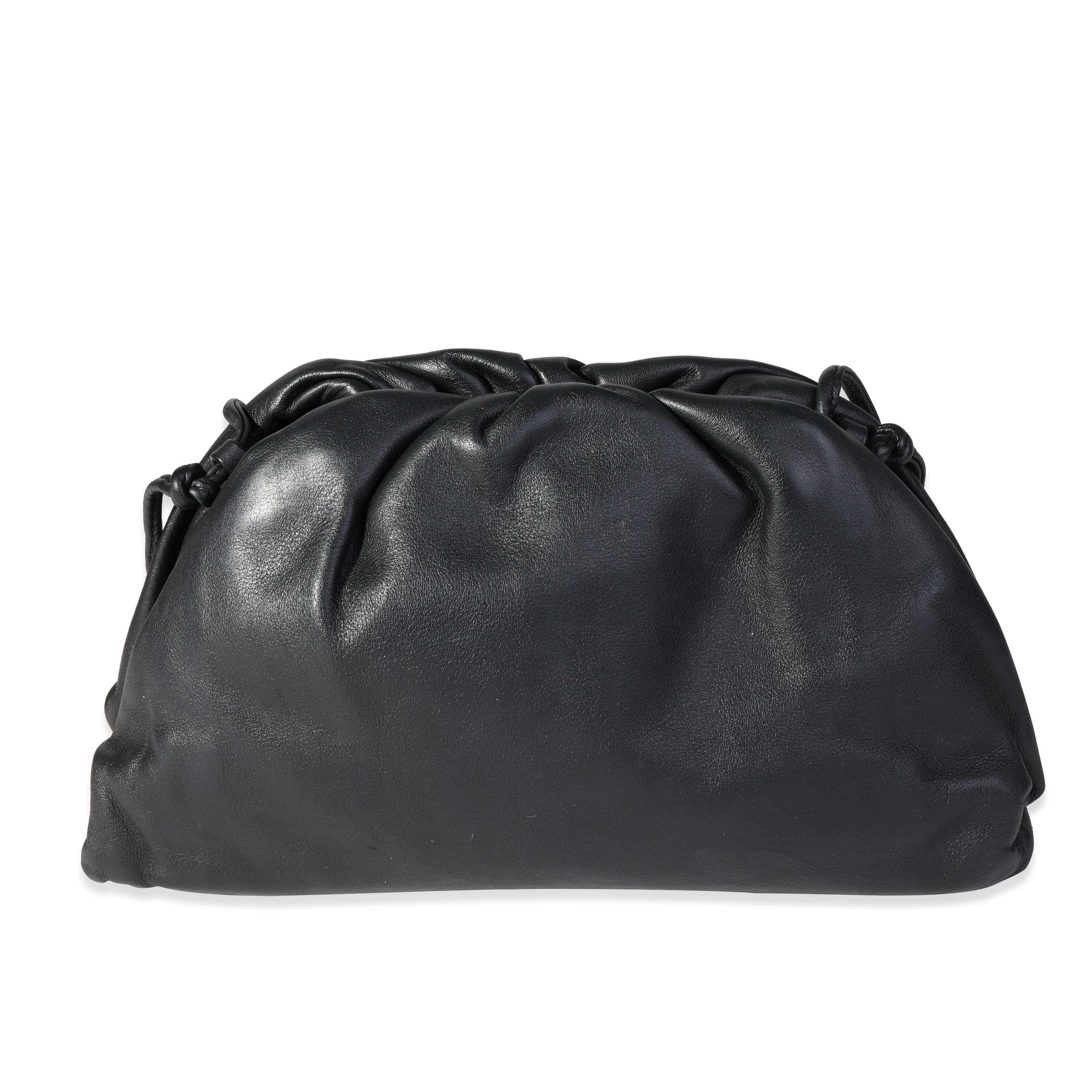 Bottega Veneta Black Calfskin Mini Pouch Bag In Excellent Condition For Sale In New York, NY