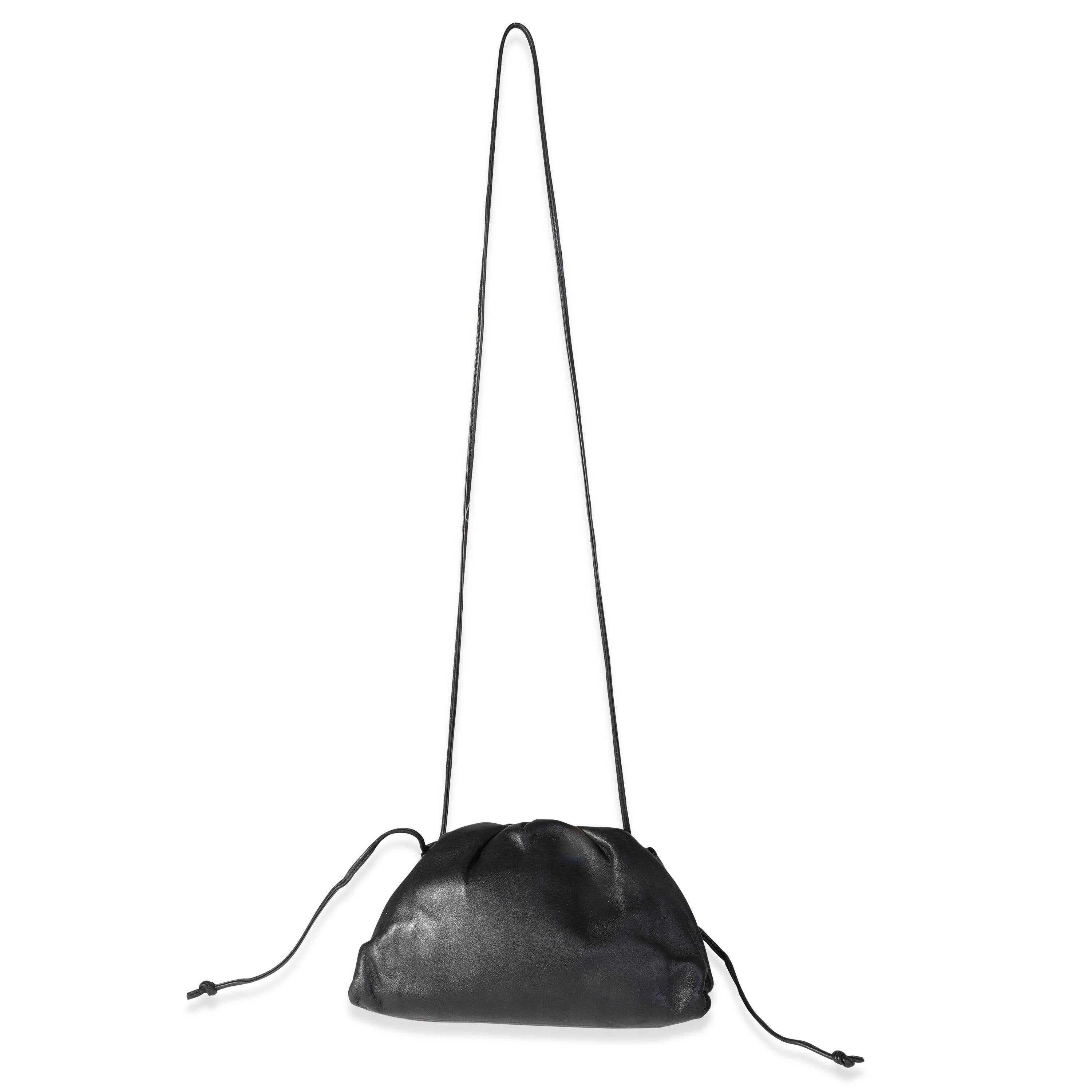 Bottega Veneta Black Calfskin Mini Pouch Bag For Sale 3