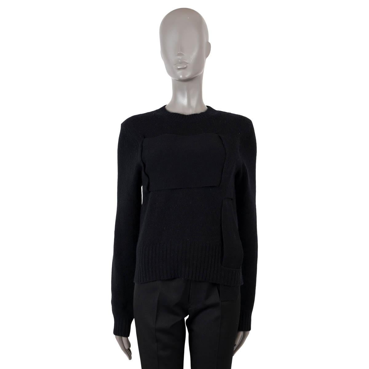 BOTTEGA VENETA black cashmere 2019 INTERWOVEN Sweater 38 XS In Excellent Condition For Sale In Zürich, CH