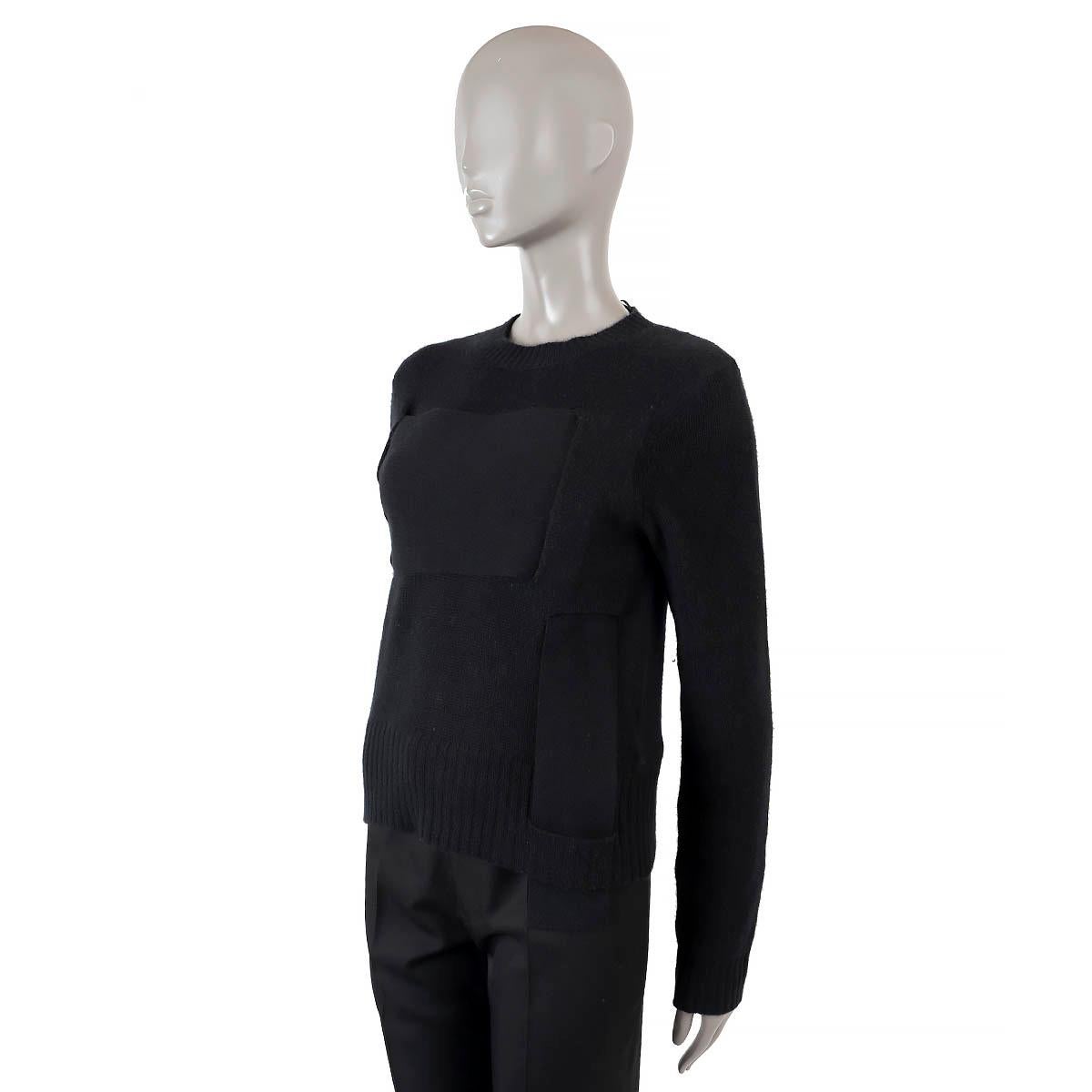 Women's BOTTEGA VENETA black cashmere 2019 INTERWOVEN Sweater 38 XS For Sale