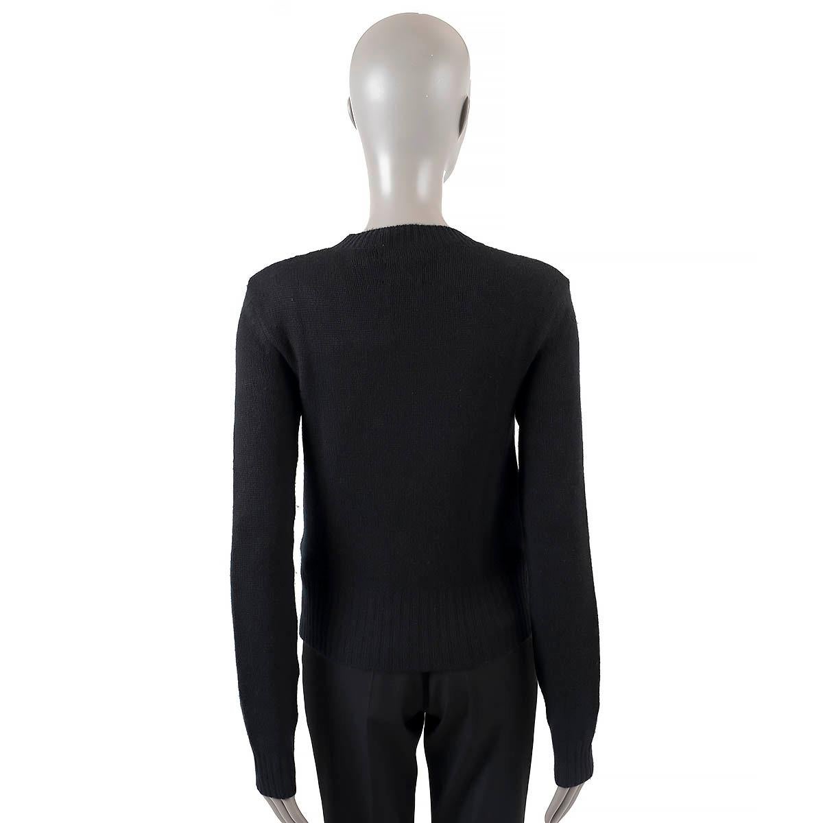 BOTTEGA VENETA black cashmere 2019 INTERWOVEN Sweater 38 XS For Sale 1