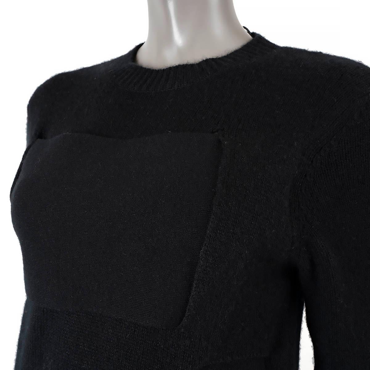 BOTTEGA VENETA black cashmere 2019 INTERWOVEN Sweater 38 XS For Sale 2