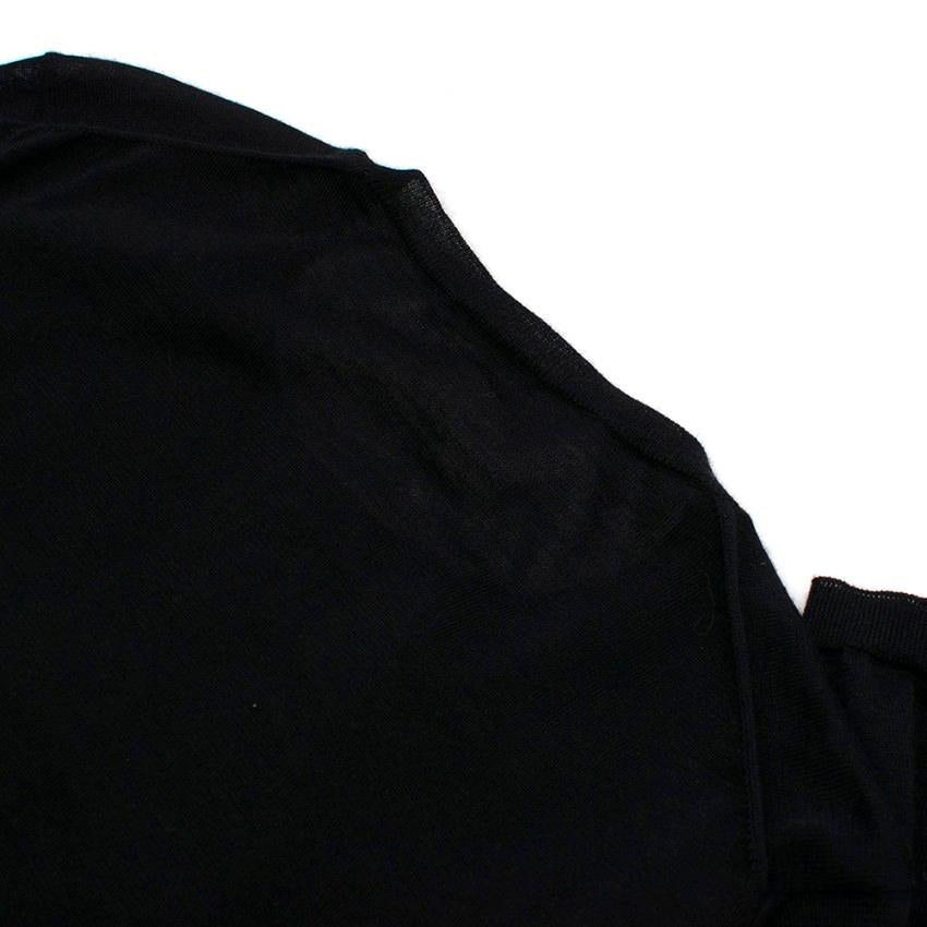 Bottega Veneta Black Cashmere Lace Trim Cardigan - Size US 4 For Sale 4