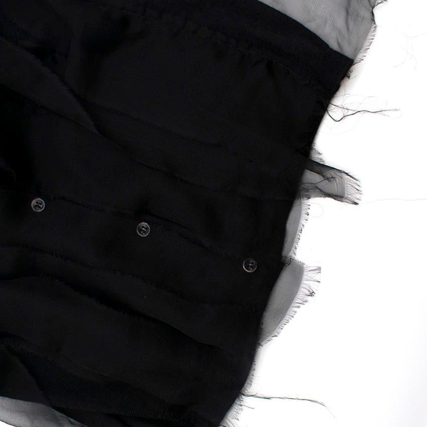 Bottega Veneta Black Cashmere Lace Trim Cardigan - Size US 4 For Sale 1