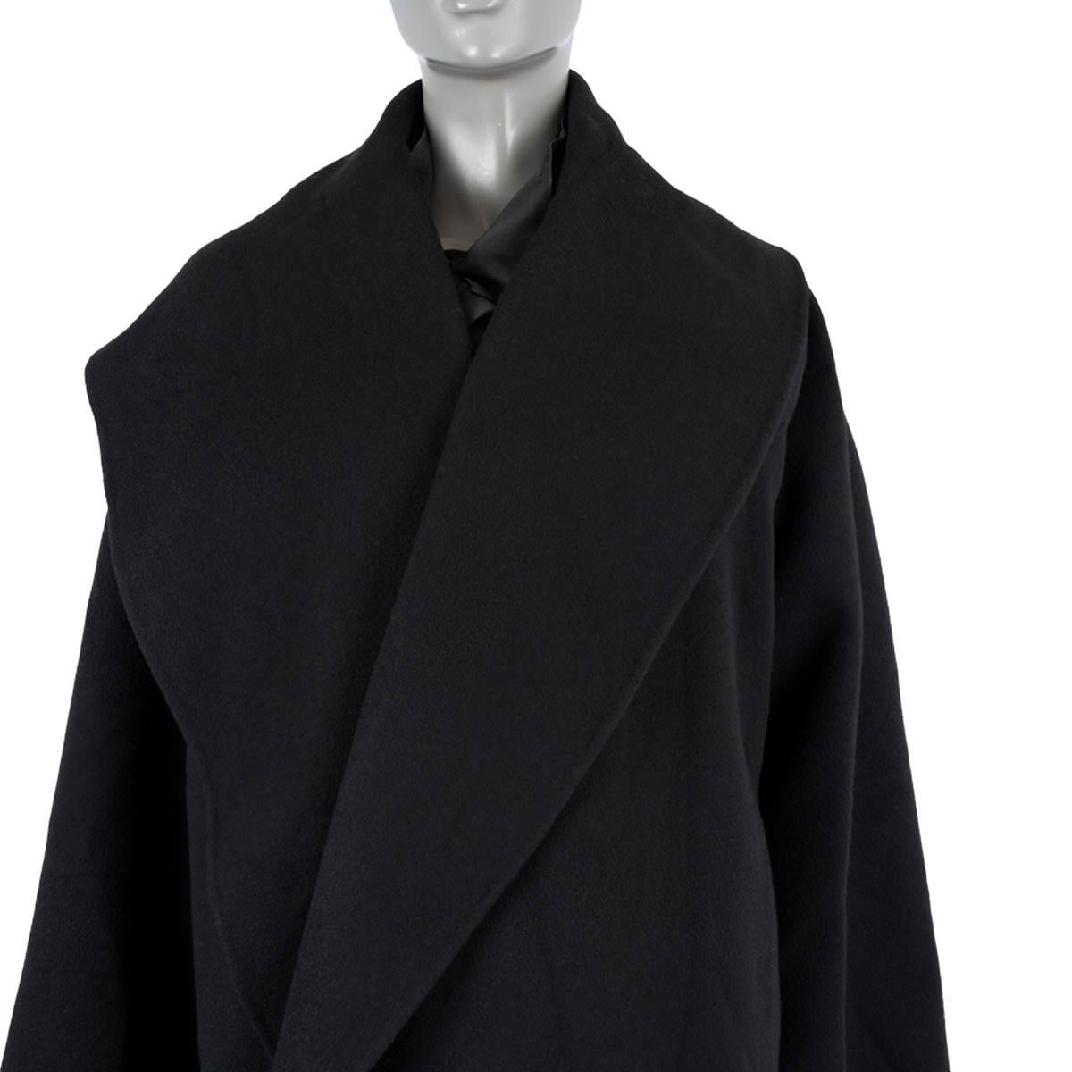 Women's BOTTEGA VENETA black cashmere OPEN WRAP Coat Jacket 42 M