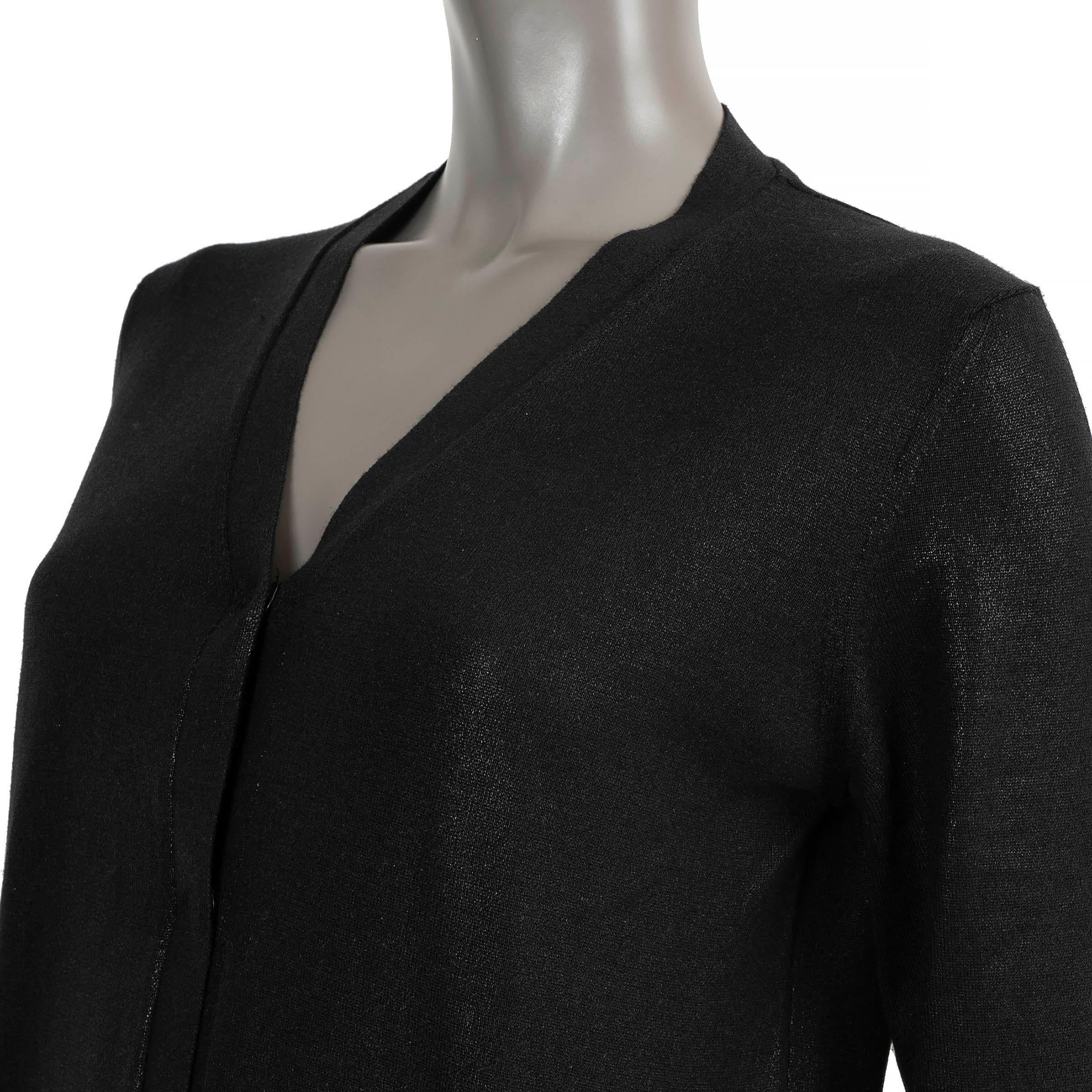 BOTTEGA VENETA - Cardigan noir en cachemire et soie GLOSSY - Pull 40 S Pour femmes en vente