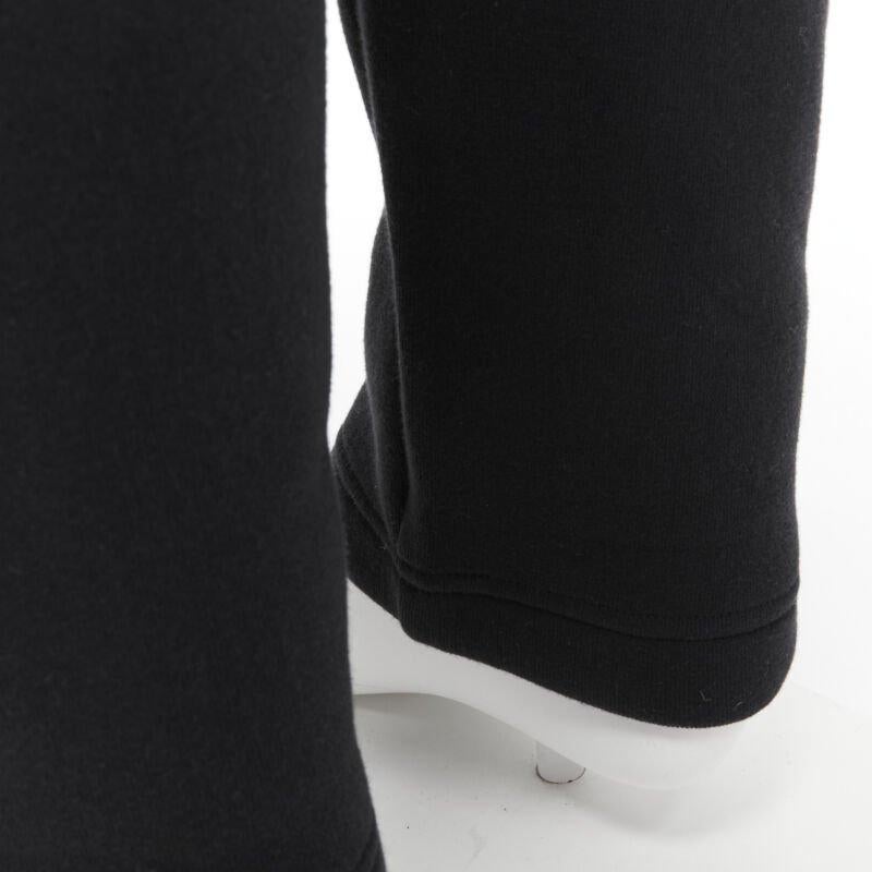 BOTTEGA VENETA black cotton waist band heavy cotton wide leg sweat pants IT48 M For Sale 5