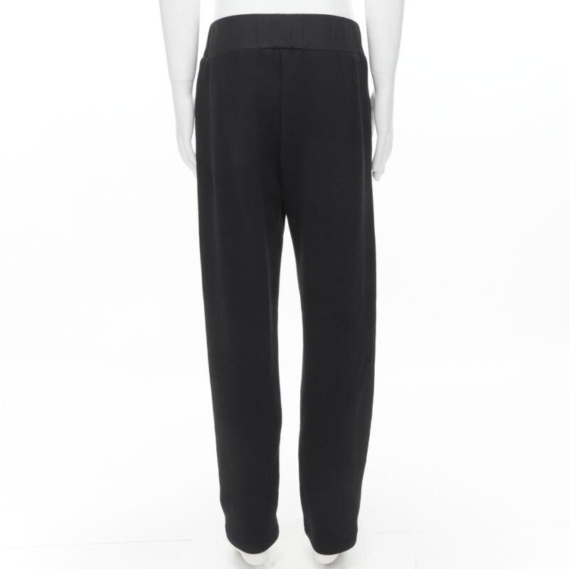 Men's BOTTEGA VENETA black cotton waist band heavy cotton wide leg sweat pants IT48 M For Sale