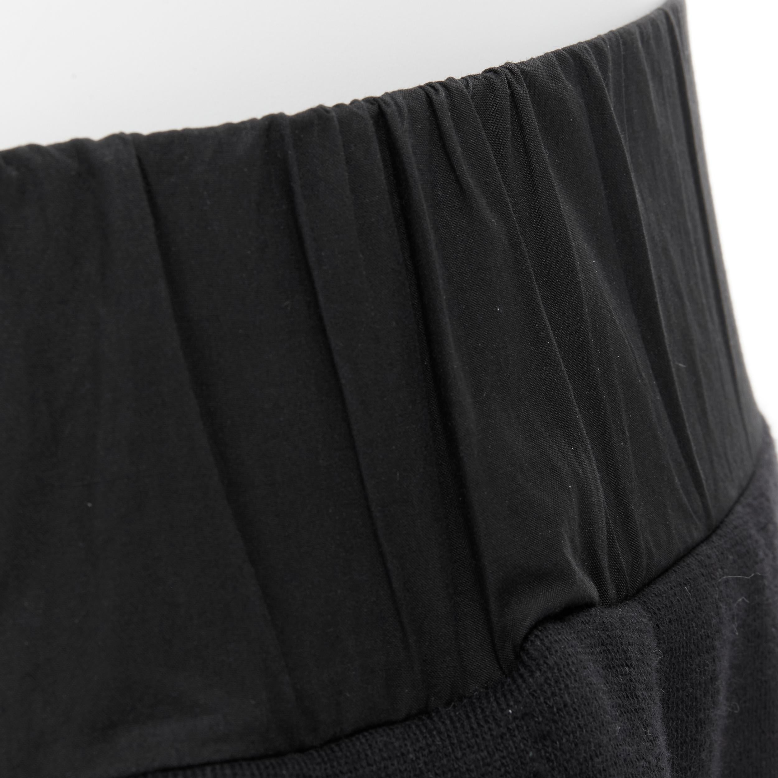 BOTTEGA VENETA black cotton waist band heavy cotton wide leg sweat pants IT48 M For Sale 2