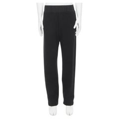Bottega Veneta pantaloni a gamba larga in cotone nero con fascia in vita IT48 M