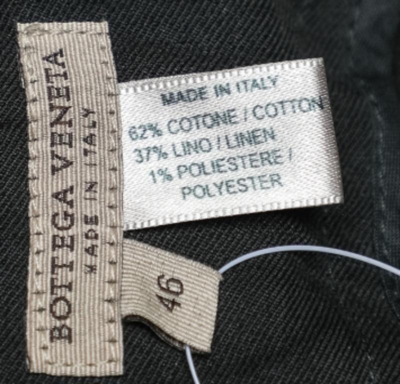 De las mujeres Bottega Veneta Pantalones de algodón negro con cremallera L en venta