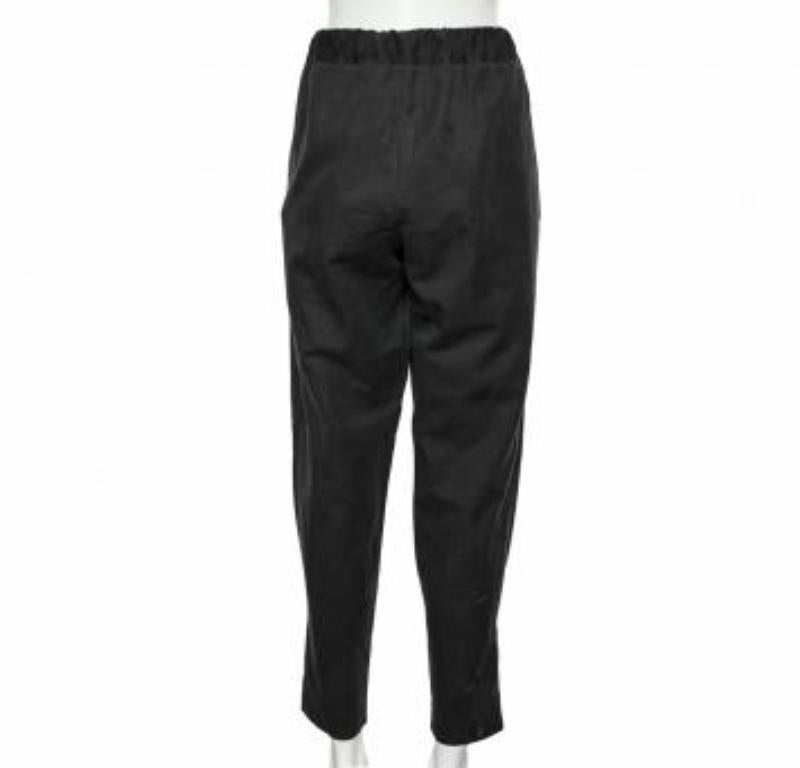 Bottega Veneta Pantalones de algodón negro con cremallera L en venta 4