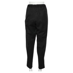 Bottega Veneta Black Cotton Zip Detail Trousers L