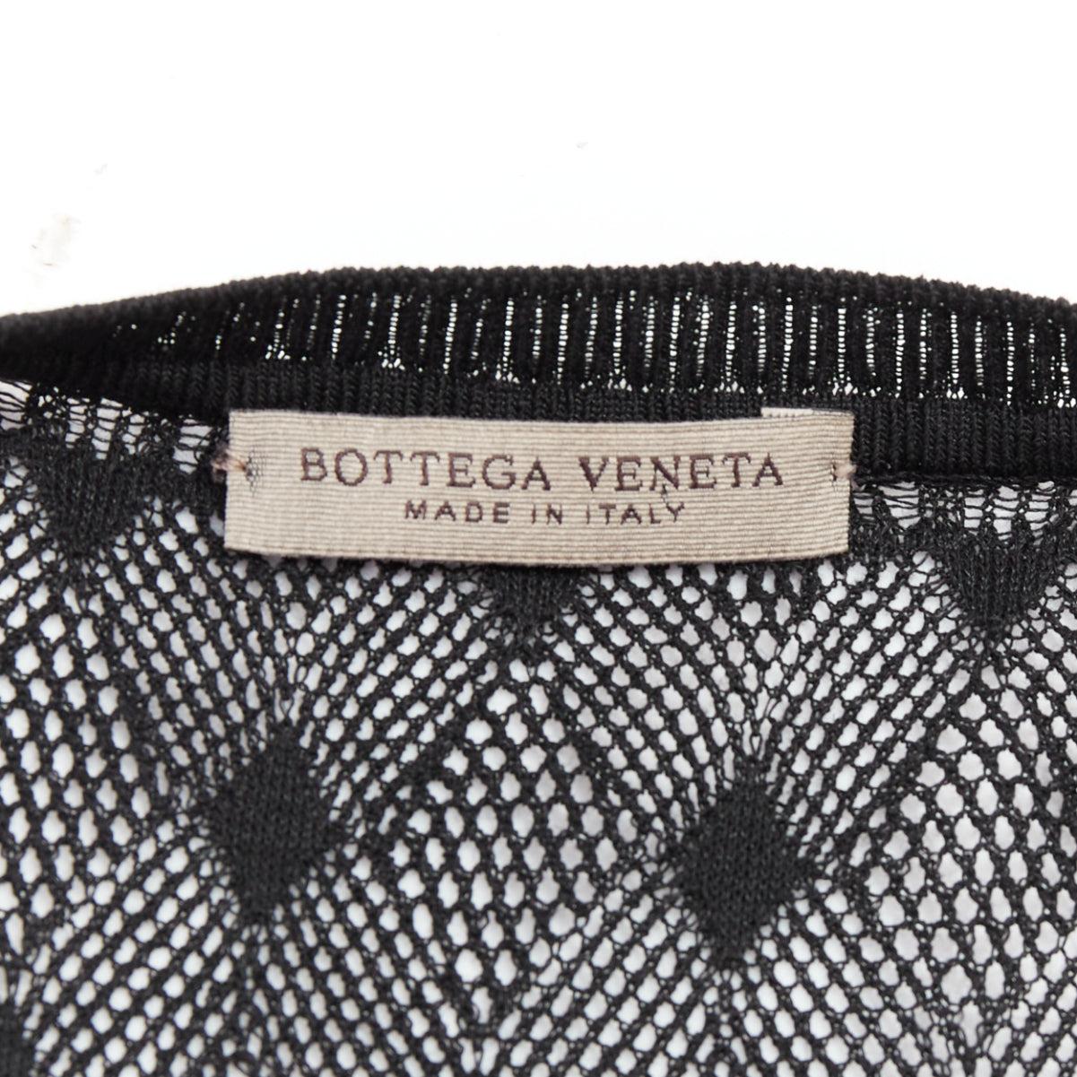 BOTTEGA VENETA schwarzer Häkelstrick-Strickpullover IT36 XXS im Angebot 3