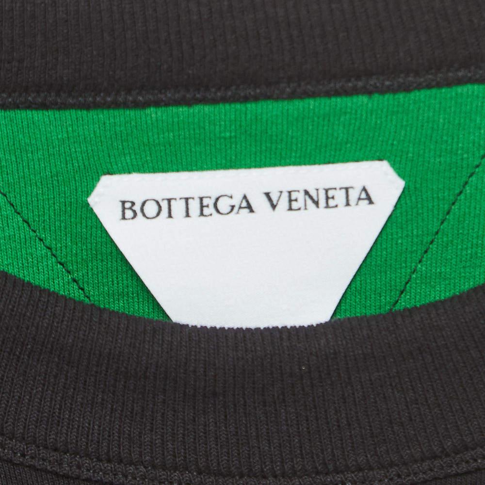Bottega Veneta Black Double-Layered Cotton Jersey T-Shirt M In Excellent Condition For Sale In Dubai, Al Qouz 2