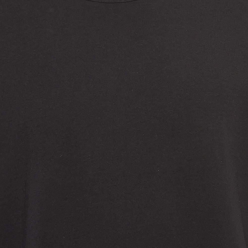 Men's Bottega Veneta Black Double-Layered Cotton Jersey T-Shirt M For Sale