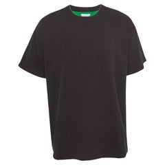 Schwarzes doppellagiges T-Shirt aus Baumwoll-Jersey von Bottega Veneta, M