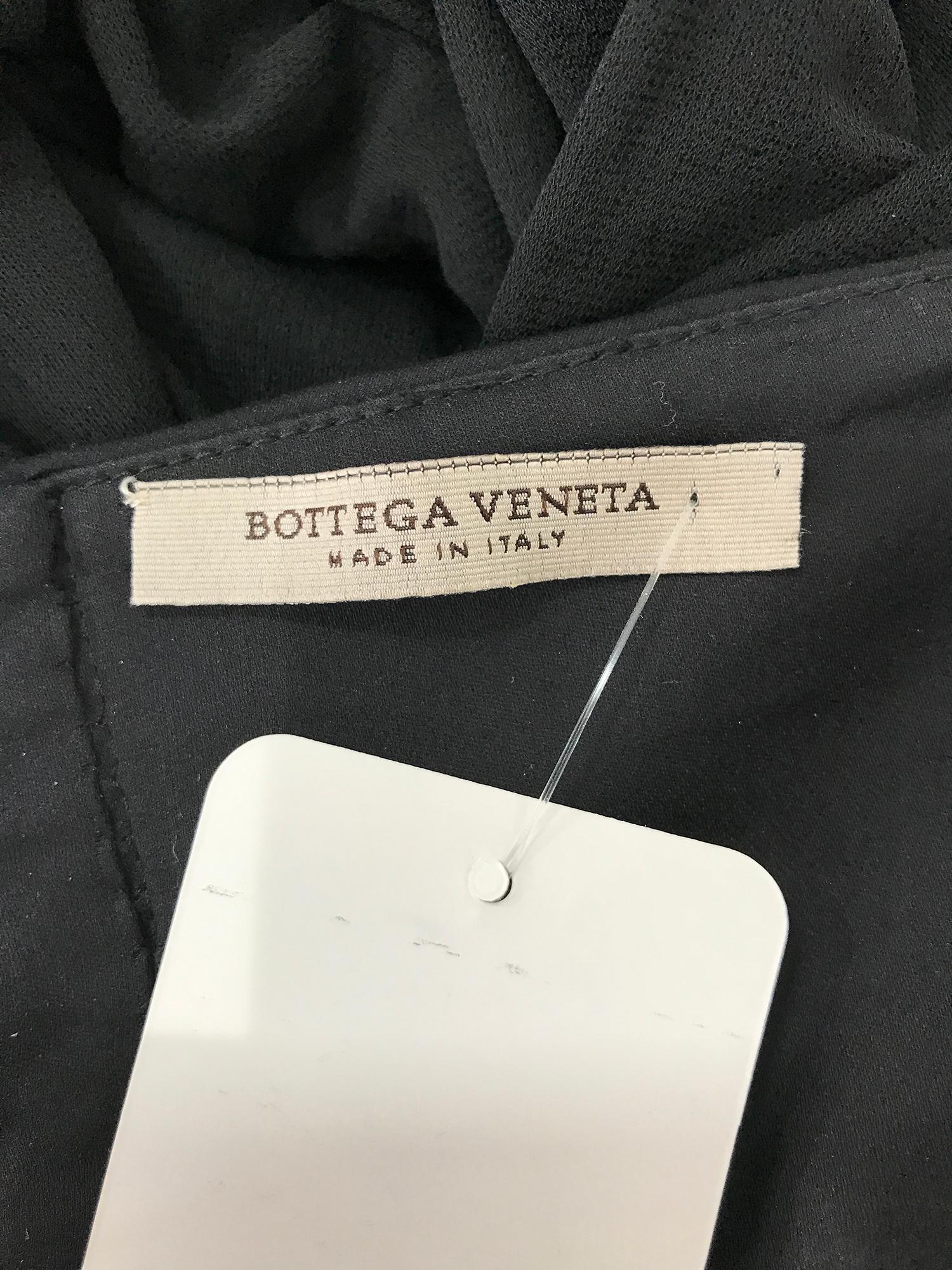 Women's Bottega Veneta Black Empire Strapless Draped Very Long Gown