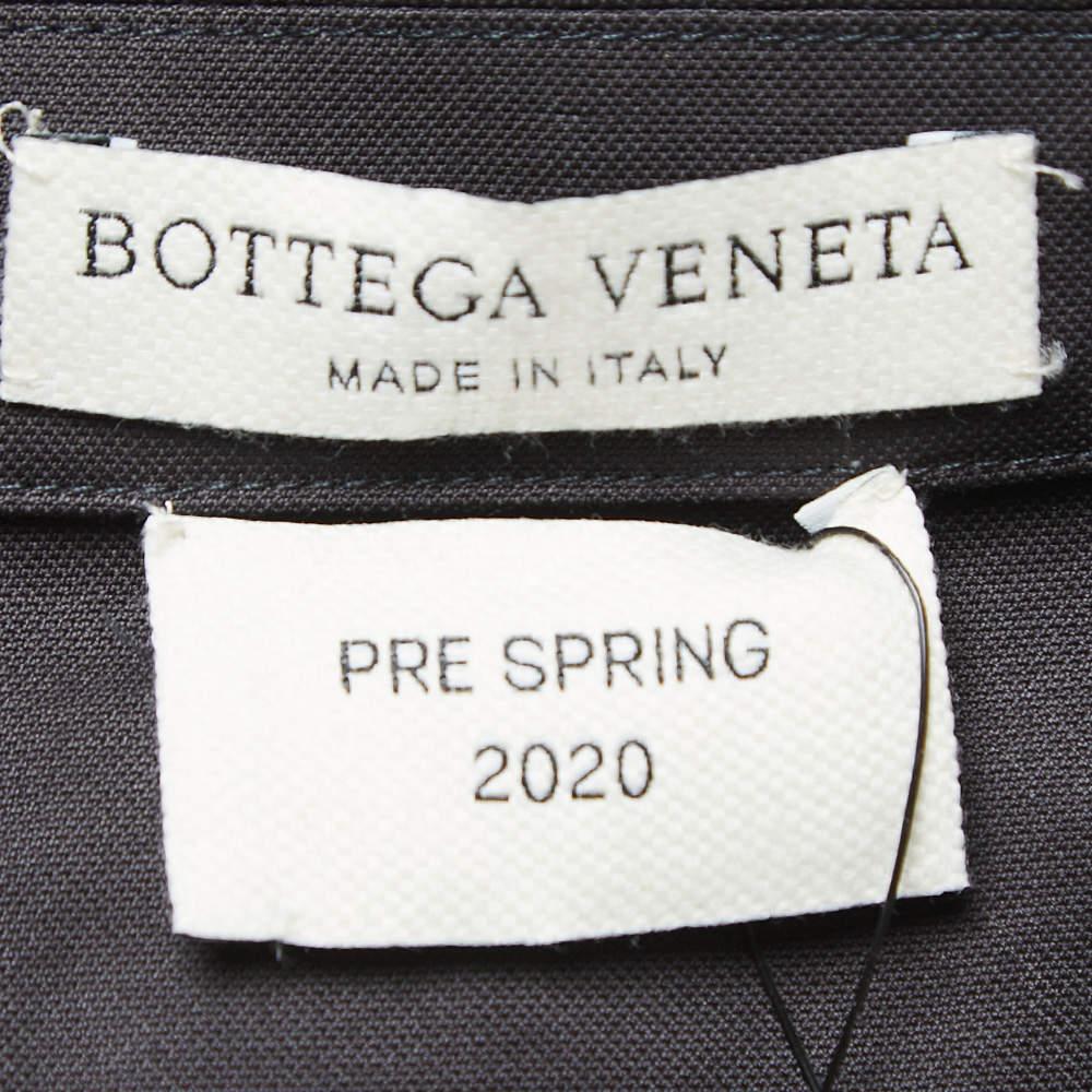 Men's Bottega Veneta Black Grey Cotton Zip Front Full Sleeve Jumpsuit S