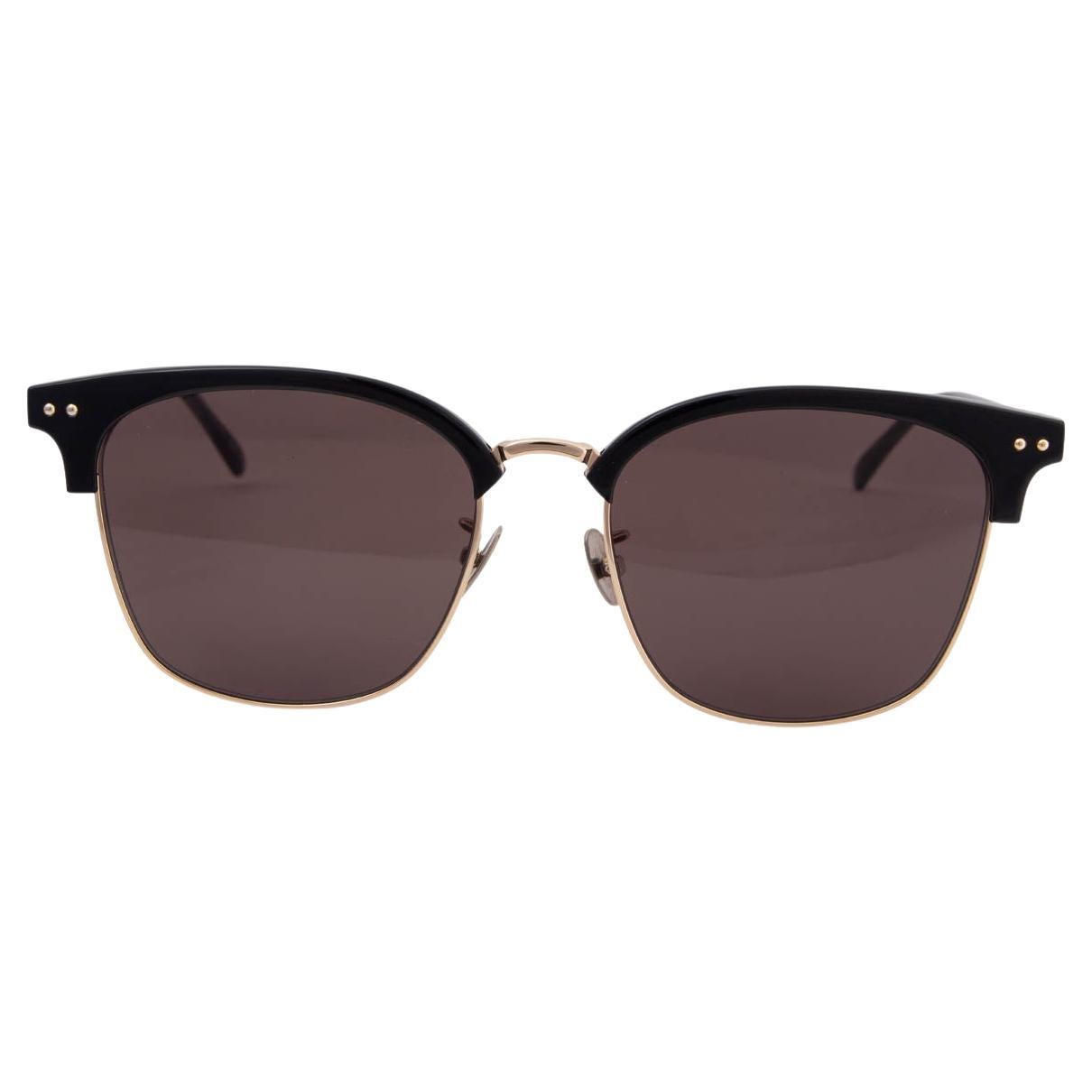 BOTTEGA VENETA black HALF RIM CLUBMASTER Sunglasses BV0155SK For Sale