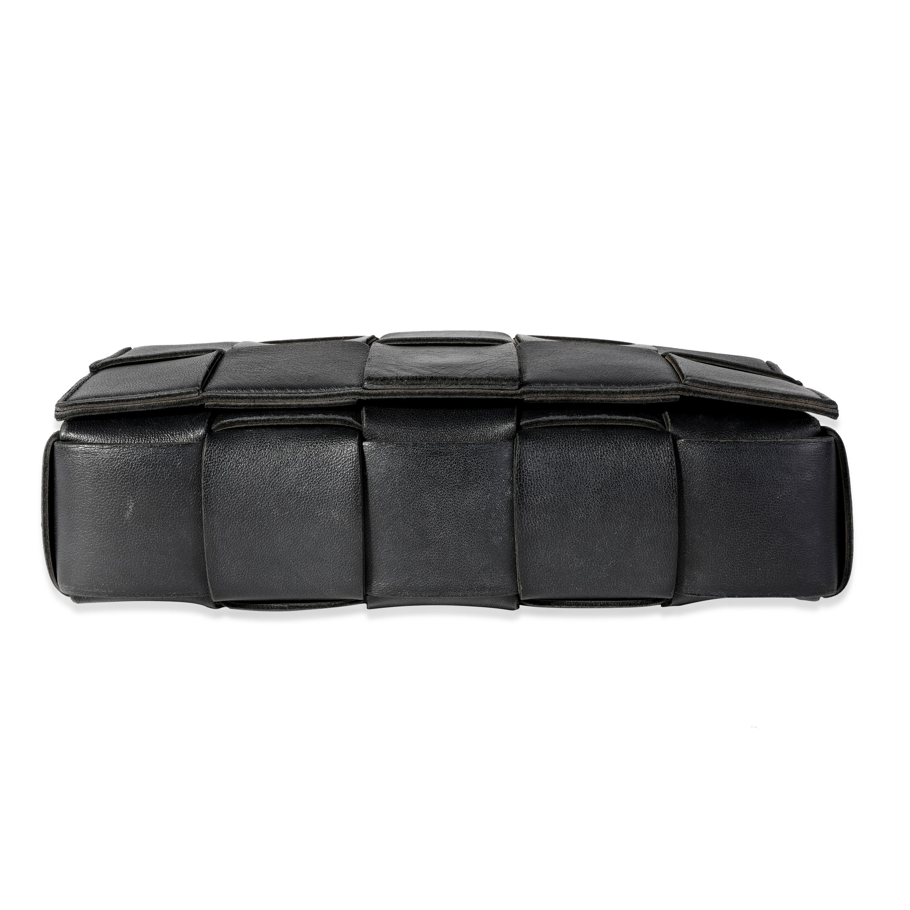 Bottega Veneta Black Intrecciato Calfskin Cassette Bag 1