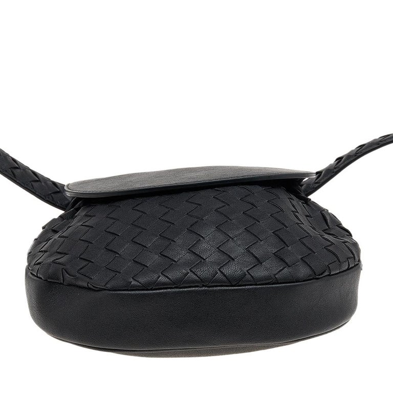 Bottega Veneta Black Intrecciato Leather Belt Bag at 1stDibs