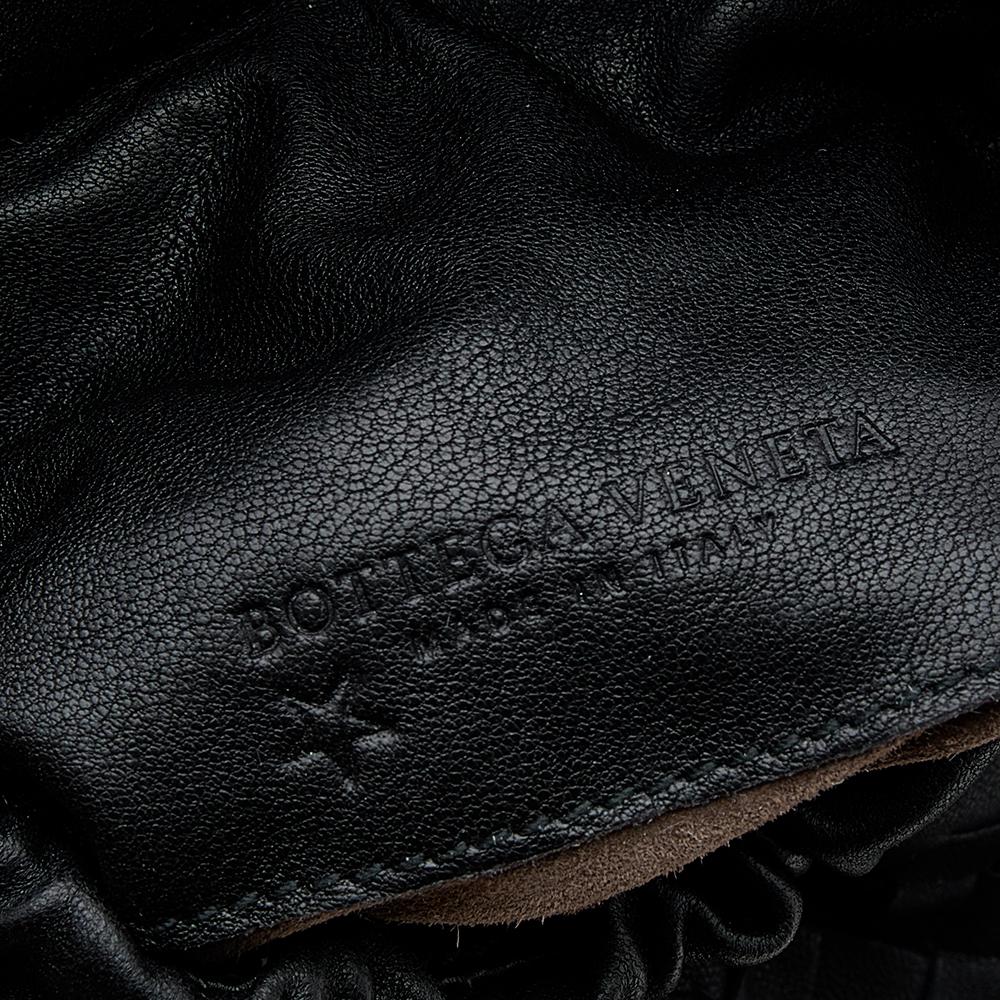 Women's Bottega Veneta Black Intrecciato Leather Belt Bag
