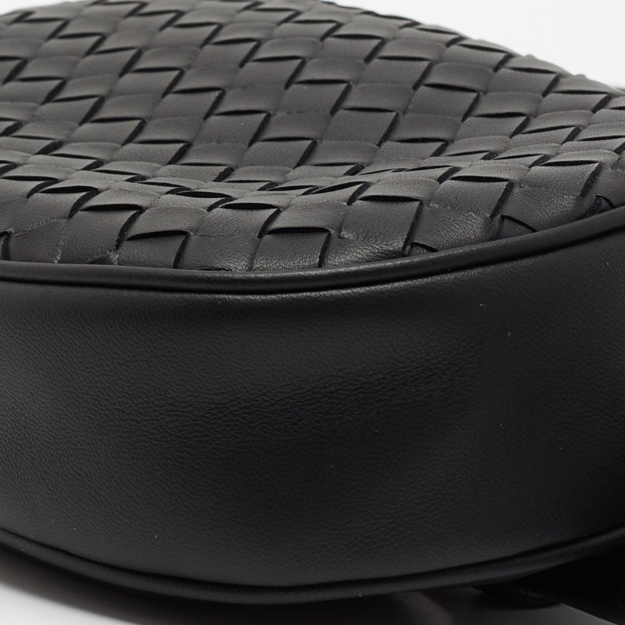 Bottega Veneta Black Intrecciato Leather Belt Bag 3