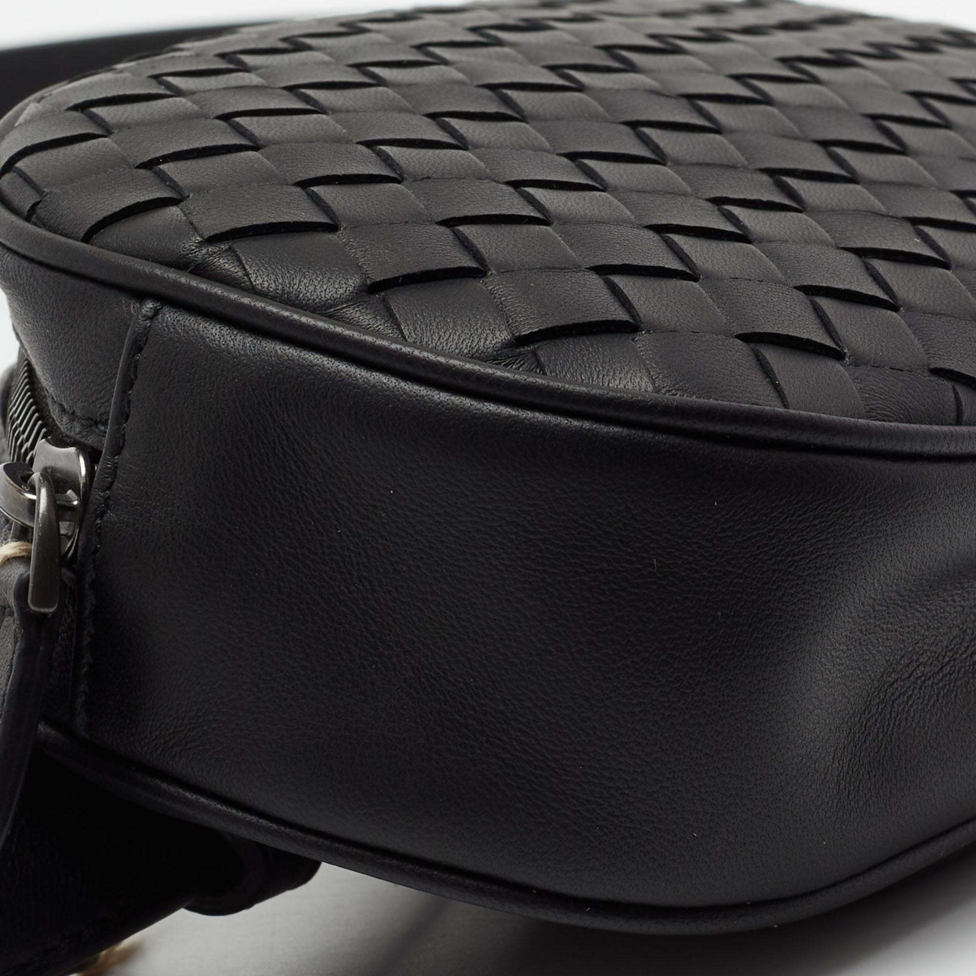 Bottega Veneta Black Intrecciato Leather Belt Bag 4
