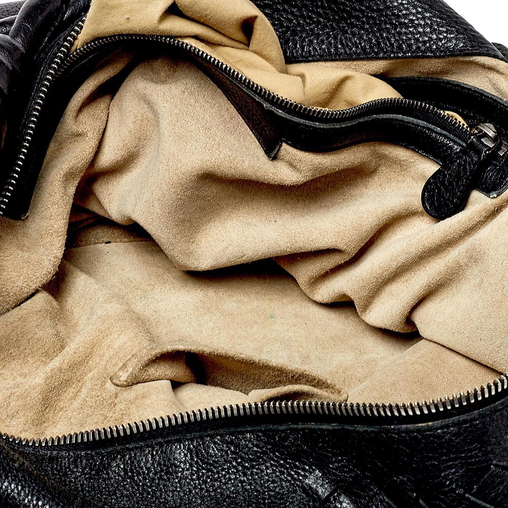 Bottega Veneta Black Intrecciato Leather Braided Handle Hobo 6