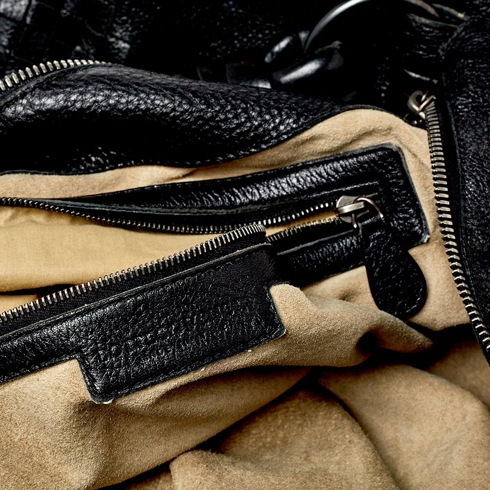 Bottega Veneta Black Intrecciato Leather Braided Handle Hobo 7