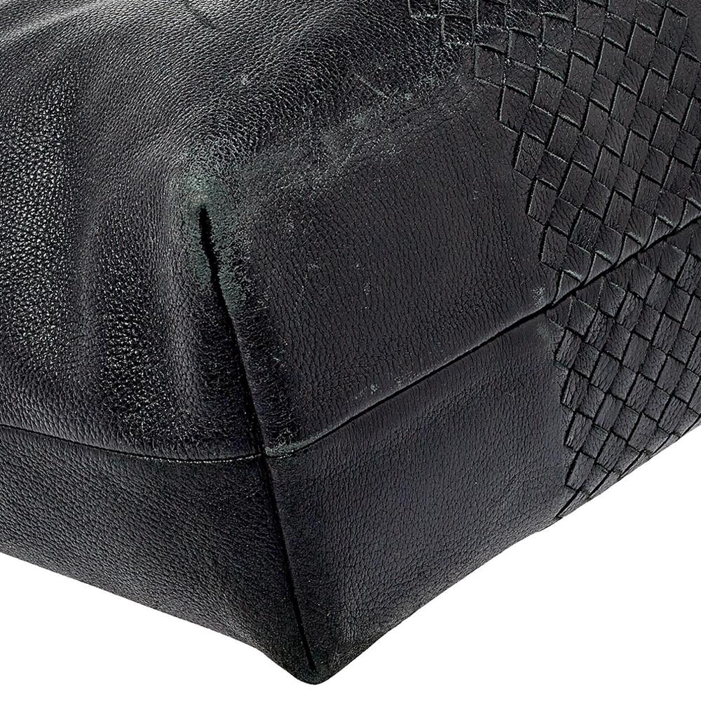 Bottega Veneta Black Intrecciato Leather Braided Handle Hobo 2