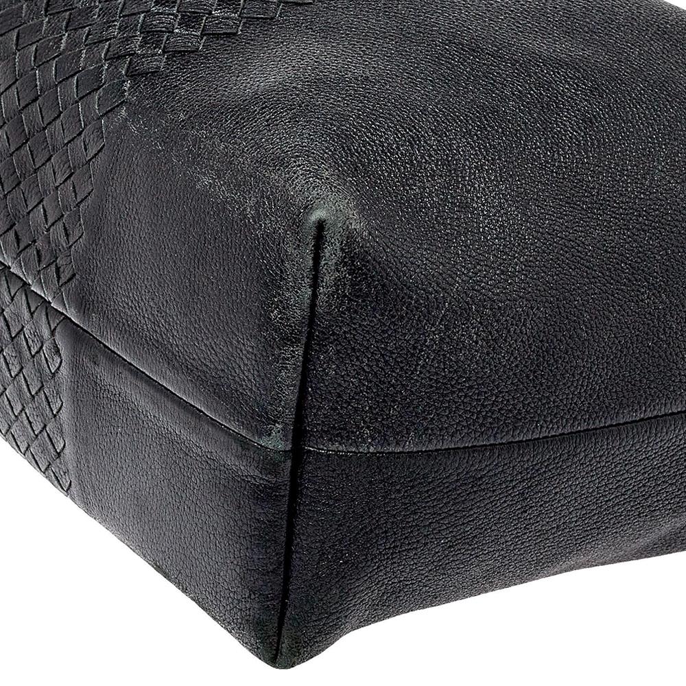 Bottega Veneta Black Intrecciato Leather Braided Handle Hobo 3