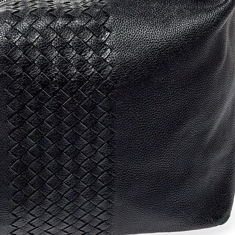 Bottega Veneta Black Intrecciato Leather Braided Handle Hobo 4
