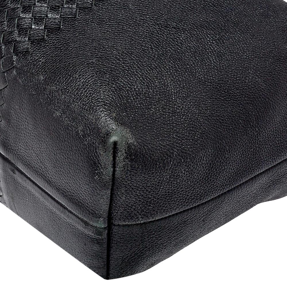 Bottega Veneta Black Intrecciato Leather Braided Handle Hobo 5