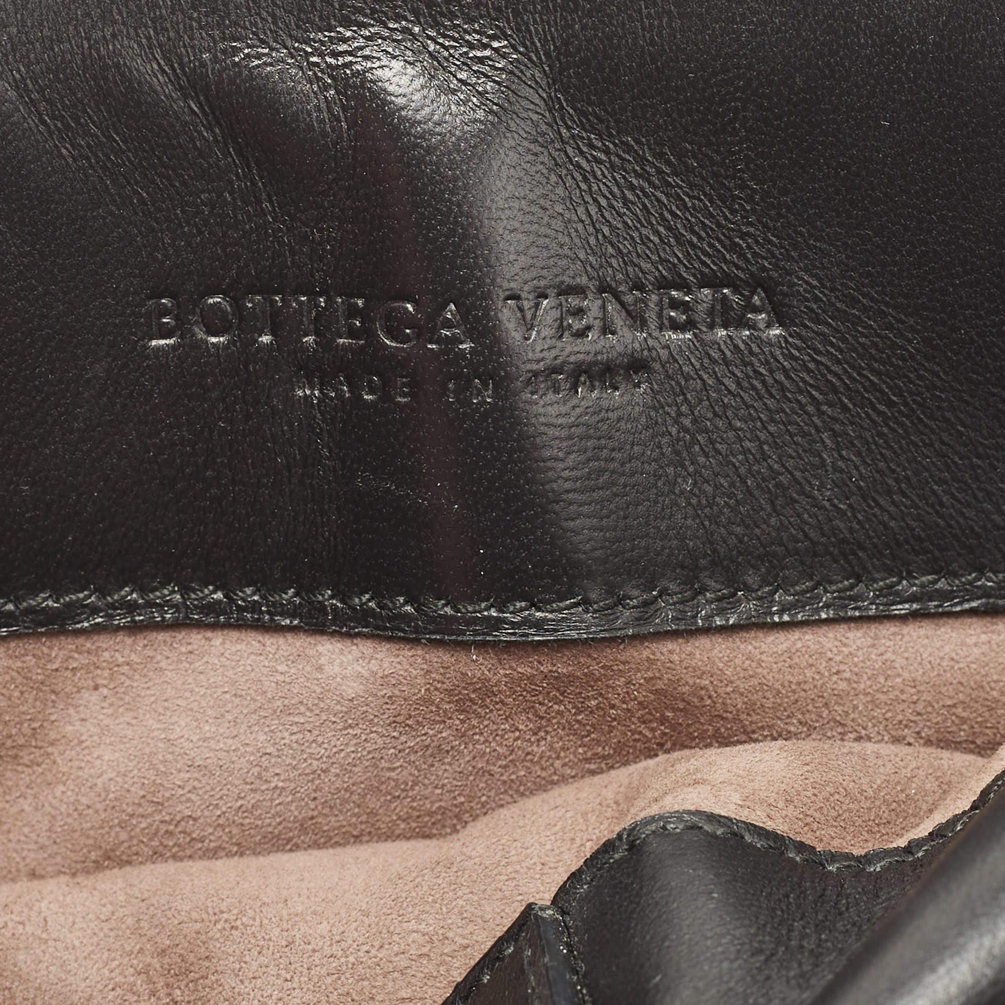 Bottega Veneta Black Intrecciato Leather Camera Shoulder Bag 11