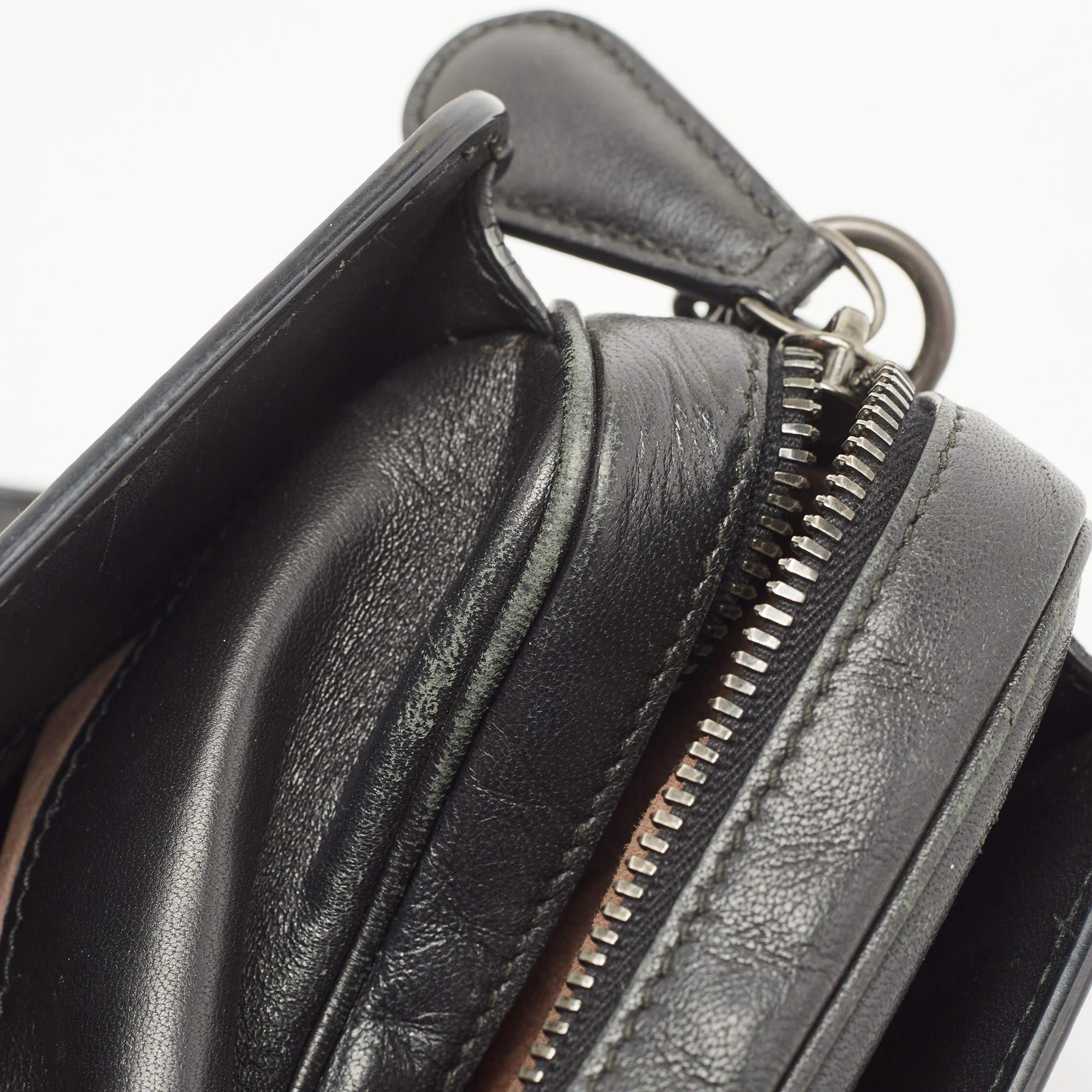 Bottega Veneta Black Intrecciato Leather Camera Shoulder Bag 12