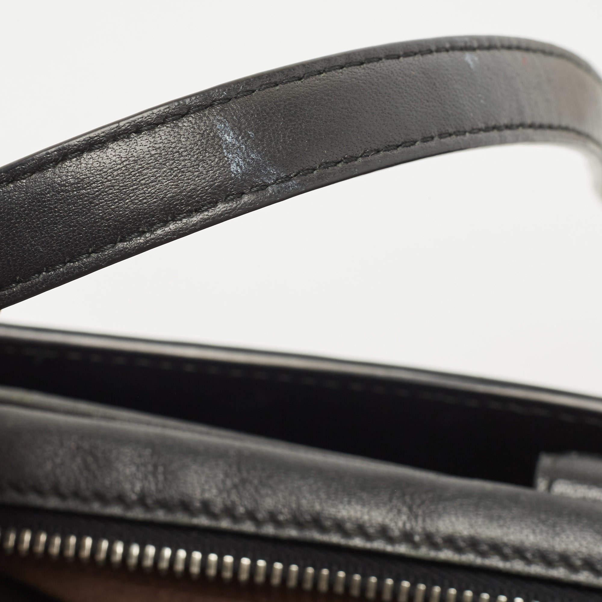 Bottega Veneta Black Intrecciato Leather Camera Shoulder Bag 3