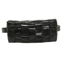 Bottega Veneta Black Intrecciato Leather Cassette Belt Bag