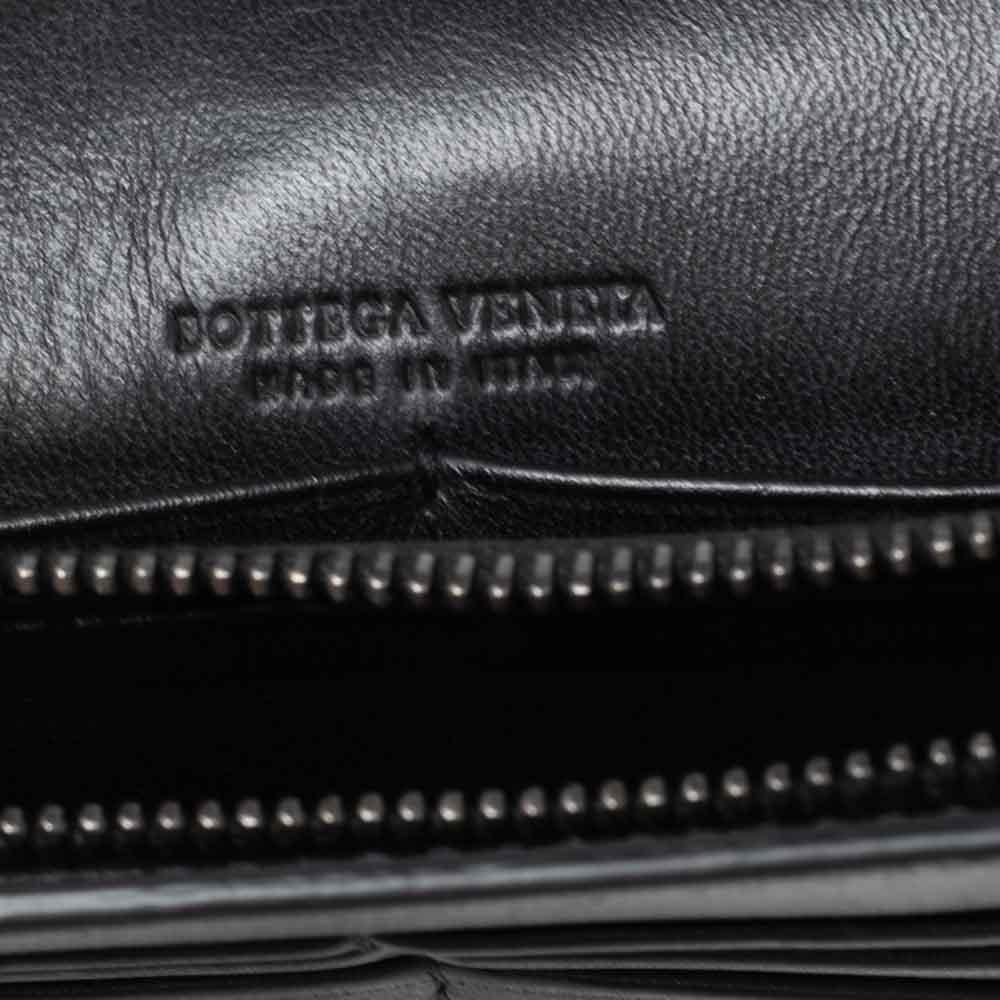 Bottega Veneta Black Intrecciato Leather Chain Crossbody Bag 4