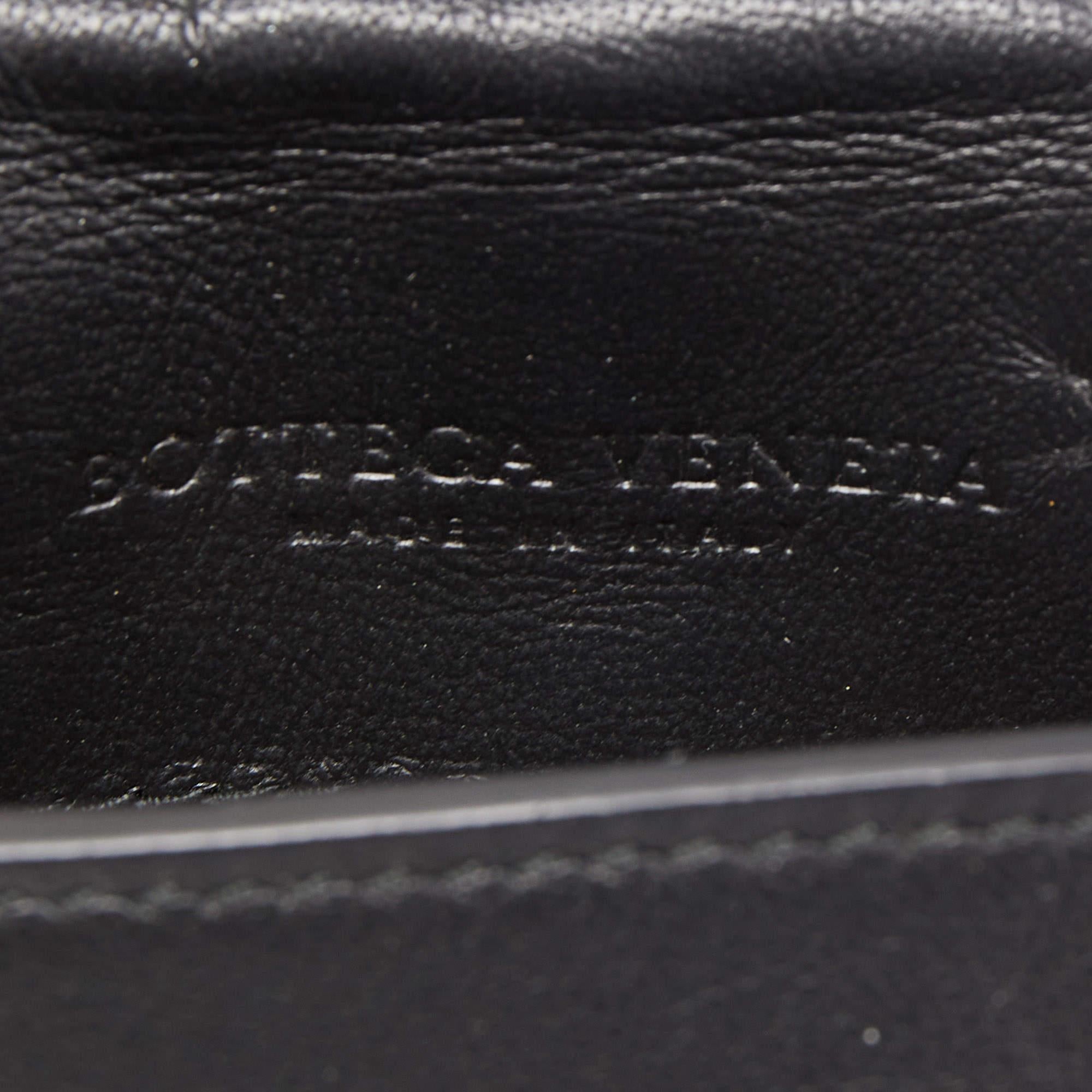 Bottega Veneta Black Intrecciato Leather Double Micro Crossbody Bag 3