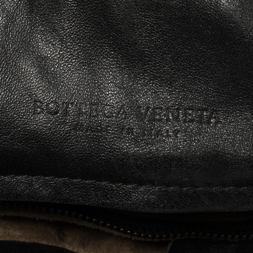 Bottega Veneta Black Intrecciato Leather Drawstring Shoulder Bag 4